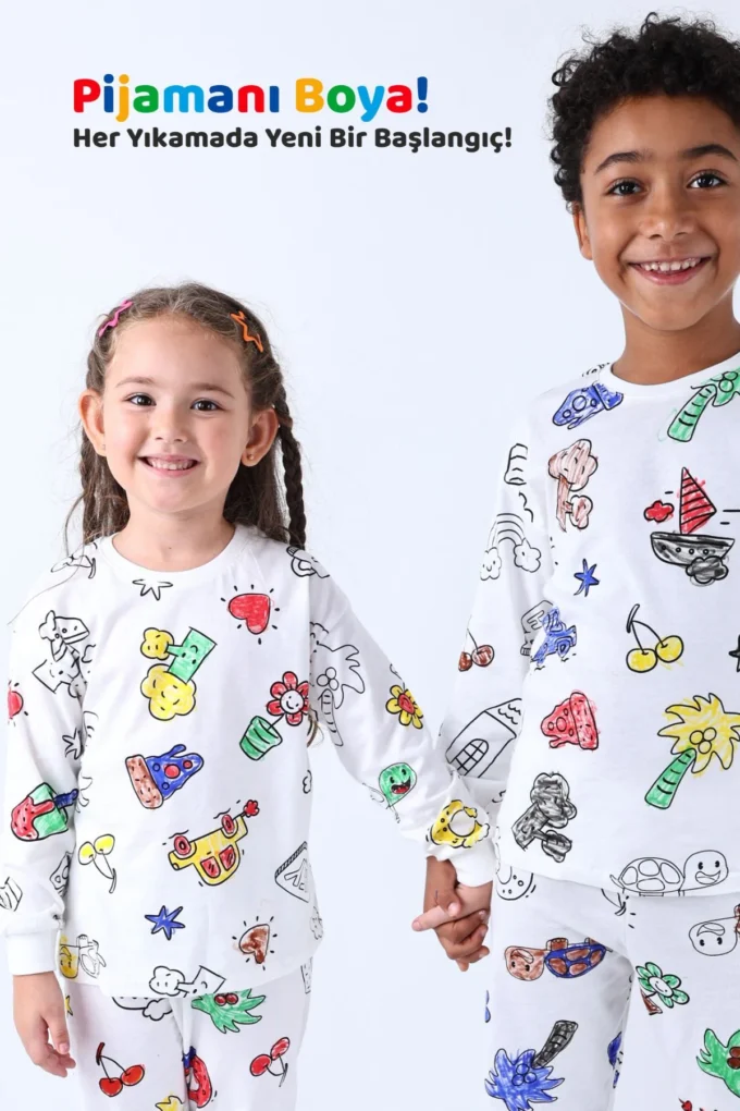 Kaliteli Vakit, Kaliteli Uyku Boyanan Çocuk Pijama Takımı - Görsel 4