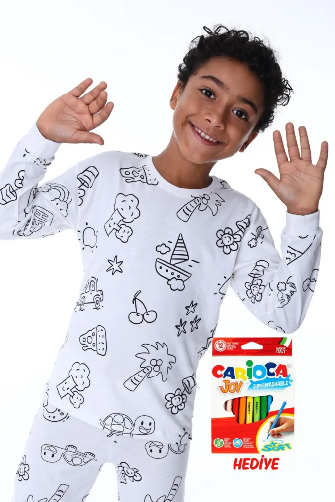 Kaliteli Vakit, Kaliteli Uyku Boyanan Çocuk Pijama Takımı - Görsel 8
