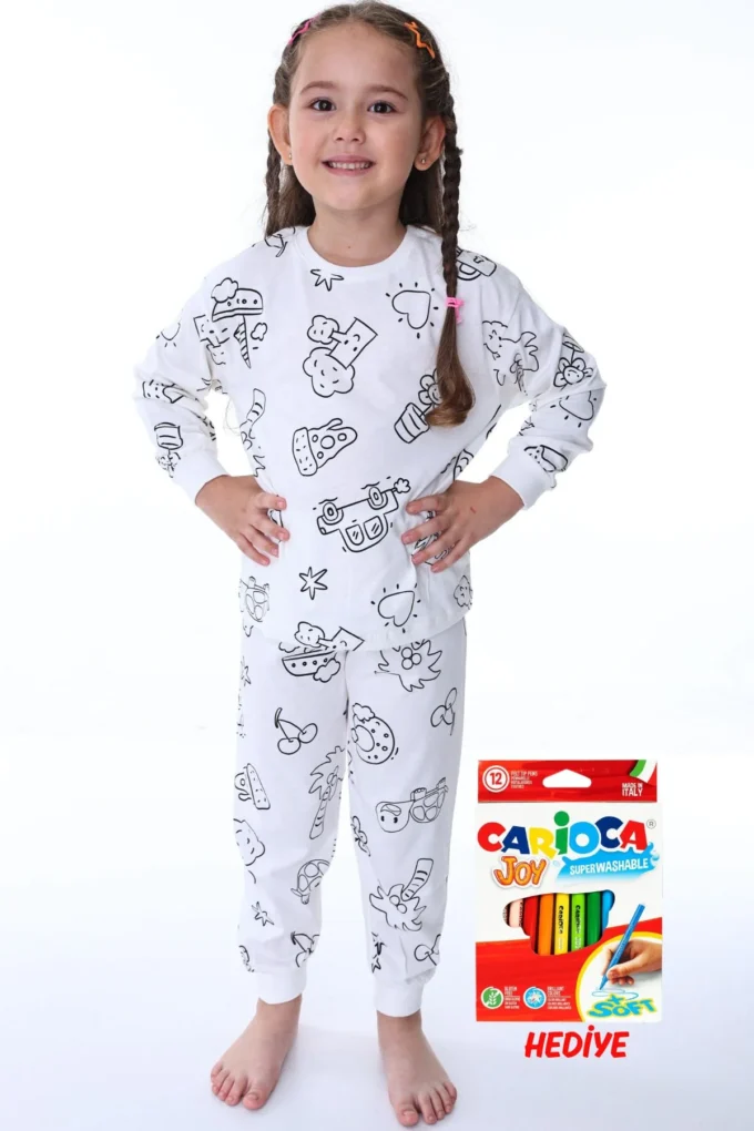 Kaliteli Vakit, Kaliteli Uyku Boyanan Çocuk Pijama Takımı - Görsel 2